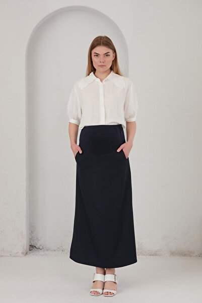 Işşıl 4346-hamile Giyim Spor Cepli Kumaş Etek