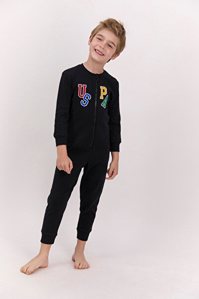 U.S. Polo Assn. Boy's Black Overalls