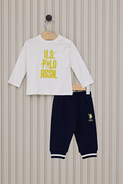 U.S. Polo Assn. Baby Boy Navy Blue 3 Piece Set