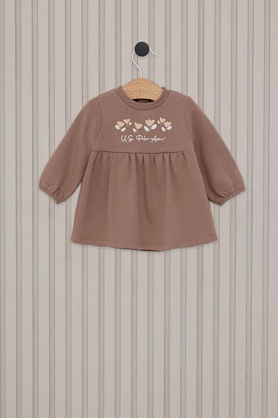 U.S. Polo Assn. U.S. Polo Assn. Baby Girl Brown Dress
