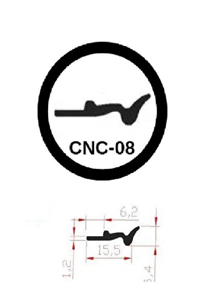 CONTACALL Cnc Kızak Fitili Cnc Sıyırıcı Contası 5 Metre Siyah