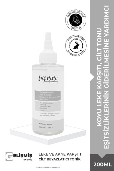 By Nini Koyu Leke ve Akne Karşıtı, Cilt Tonunu Eşitlemeye Yardımcı Aydınlatıc...
