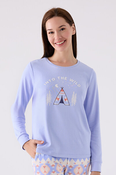 Arnetta Kadın Mor Uzun Kol Pijama Takım