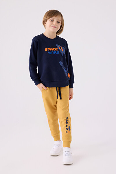 Rolypoly Boy's Navy Blue Tracksuit Set