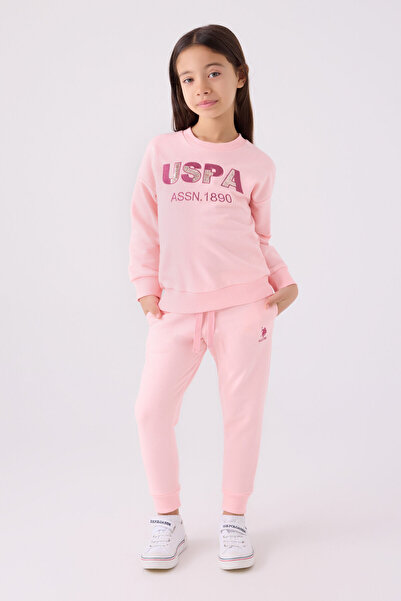 U.S. Polo Assn. U.S. Polo Assn set roze trenerke za devojčice