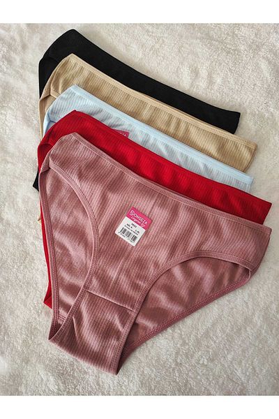 don & seza Ribbed Interlock Bikini - Slip Panties Basic 5 Pack