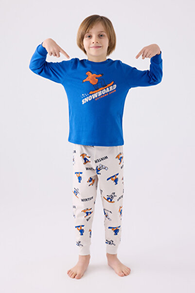 Rolypoly Комплект синя пижама с дълъг ръкав за момче