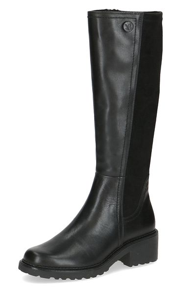 Caprice Damen Elegante Stiefel 9-25604-43 Schwarz 019 Black Comb Leder und Textil mit CAP Airmot./FB