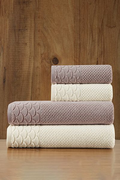 Soley Alana Extra Soft Rice Knitting - Σετ πετσετών 4 τεμαχίων