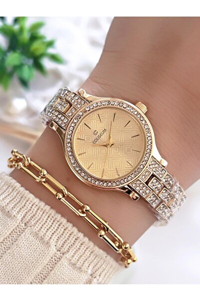 Coliseum Özel Tasarım Vintage Seri Kadın Kol Saati+ Bileklik Hediyeli CL8732.M5