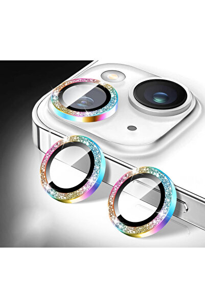 Powerfox Iphone 13 /13 Mini Uyumlu Alüminyum Alaşım Işıldayan Sim Kamera Lens...