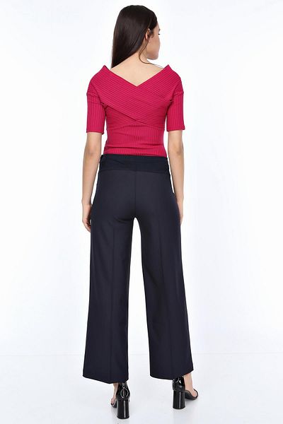 Işşıl 4262-Pregnant Women's Wide Leg Fabric Trousers