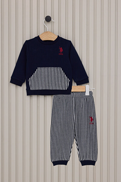 U.S. Polo Assn. Σετ μωρού 2 τεμαχίων για αγόρι, μπλε σκούρο