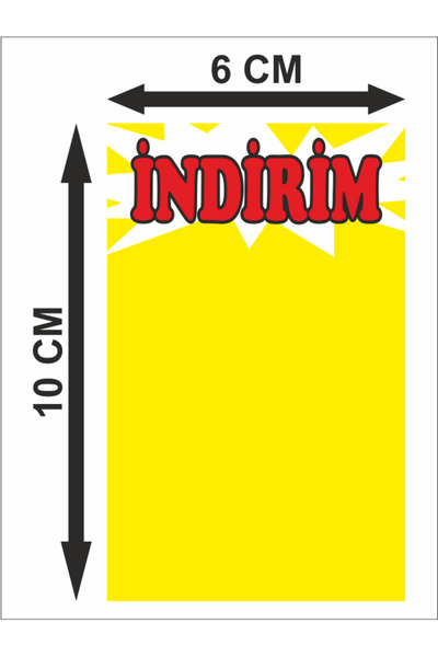 çavuşoğlu etiket 6x10 Ebat Yaz-Sil Indirim Kağıt 400 Gr. Parlak Selefonlu Mar...