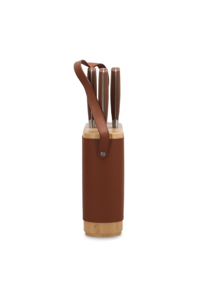 Parfait 5-Piece High Quality Kitchen-Knife Set with Leather Stand