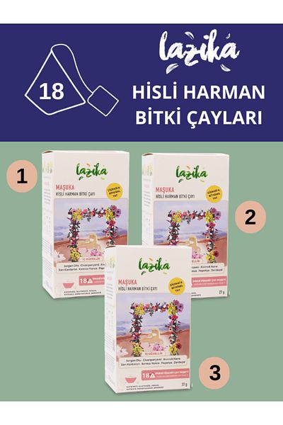 LAZİKA (Set of 3) Women's Special Tea-Hisli Harman Mashuka - Pms Tea