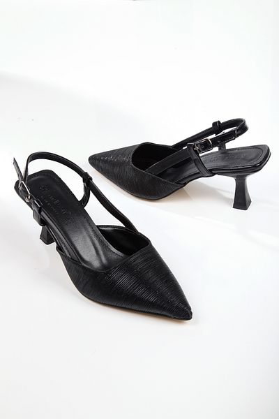 FRAPAN SOULYE Rochie de seară cu toc ascuțit de 7 cm Balerini - culoare metalizată, satin în relief și vopsit