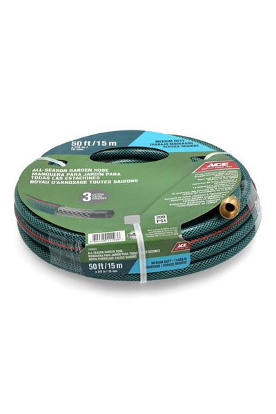 ACE Medium Duty Brass Coupler Garden Hose 5/8inch x 50ft