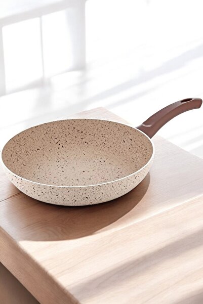 Gökdil Gözde Fireproof Non-Stick 32 cm Bakelite Handled Granite Pan