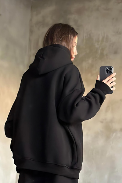 YAKAMEL Hanorac cu croială lejeră, cu interior din bumbac