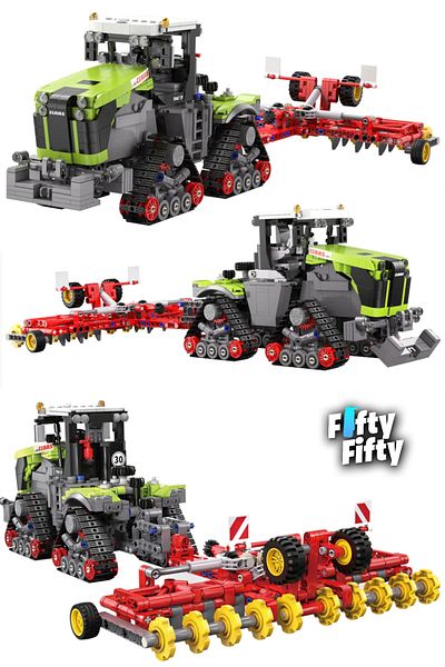 Vagonlife Claas Xerion 5000 -C65012W Professional Toy Building Kit (1336 Pieces)