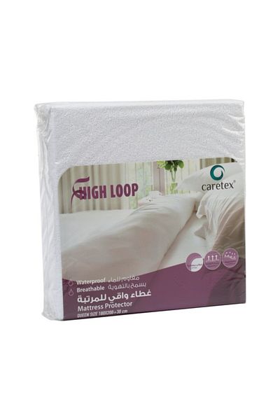 CARETEX High Loop Mattress Protector 180 x 200 + 30cm