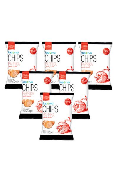 Laperva Light Chips, Paprika, 25 Gm,  (Box Of 6 Piece)