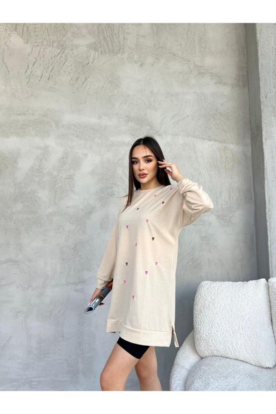 Z&G ZARRAGENBOS Kadın Kalp Deesenli Tunik