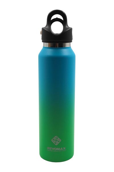 Revomax 16-oz Stainless Steel/Vacuum Thermos 473ml Blue/Green