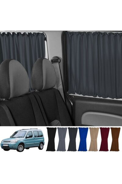 Oto Pandami Citroen Berlingo 1.nesil 1996-2009 Uyumlu Füme Raylı Oto Perde Ta...
