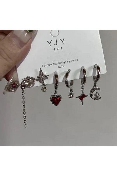 Vintageamer Wednesday Set of 6 Earrings