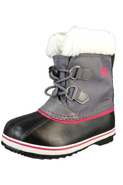 Sorel Kinder Stiefel Winterschuhe Yoot Pac Nylon WP 1855211 Grau 561 Pulse Black mit Sorel AeroTrac &amp; 2