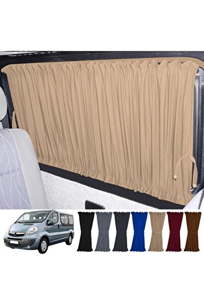 Oto Pandami Set de perdele auto compatibil cu Opel Vivaro A 2001-2014 crem