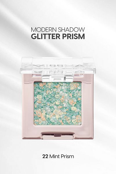 Missha Prism Modern Shadow Glitter - غير متكتل، صناعة يدوية (رقم 22 MINT PRISM)