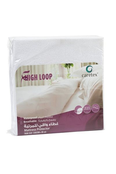 CARETEX High Loop Waterproof Polyester Comfort Twin Mattress Protector