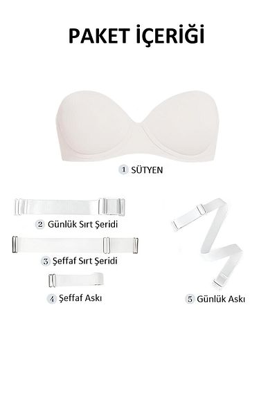 ODISE Sheer Back Skin Bra (Filled-Supported) (Suitable for Graduation, Engagement, Kina, Wedding Clothes)