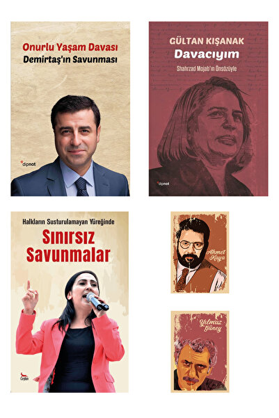 Dipnot Yayınları Savunmalar Seti - Selahattin Demirtaş - Gülten Kışanak - Figen Yüksekdağ Kitapları