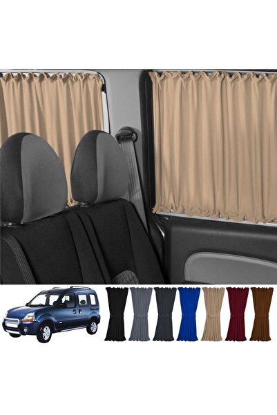 Oto Pandami Renault Kangoo 1. Set de perdele auto compatibile cu șină cremă p...