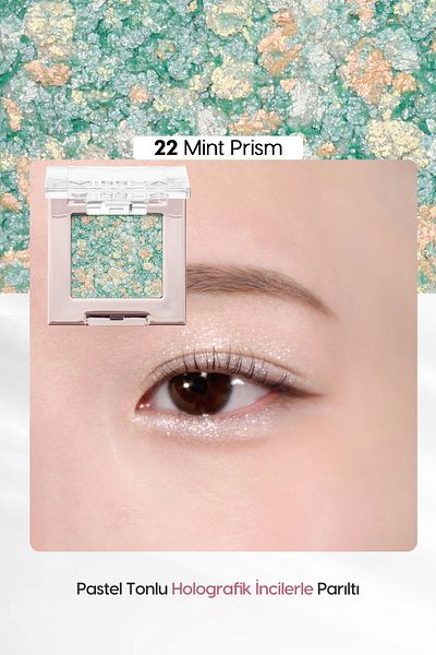 Missha Prism Modern Shadow Glitter - غير متكتل، صناعة يدوية (رقم 22 MINT PRISM)