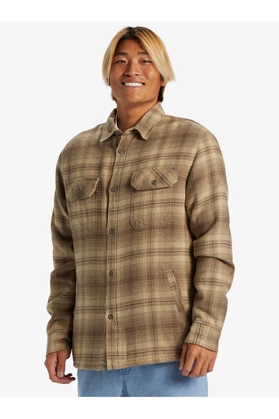 Quiksilver Ανδρικό καφέ Venture Overshirt Sherpa πουκάμισο Aqywt03364-cqp1