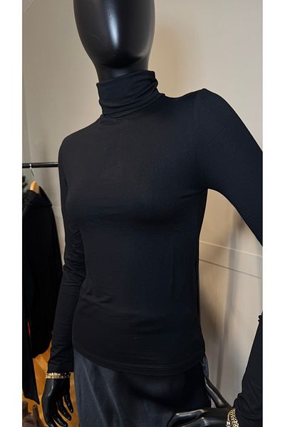 BUSEM Black Turtleneck Sweater & Knitwear Viscose
