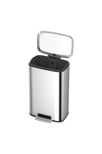 EKO Rectangular Shaped Premium Stainless Steel Pedal Bin 45 Liter