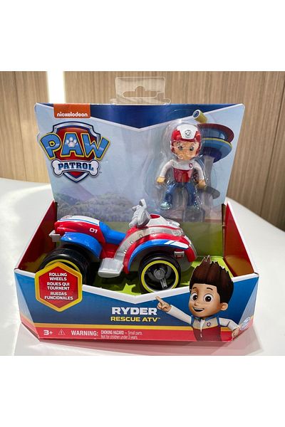 Choice 16675-ryder - Box Genuine Paw Patrol Dino Rescue Rex Ryder Everest Rescue Vehicle With Collectible A