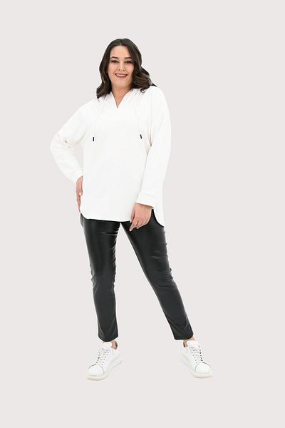 Koza Butik Women's Large Size Hooded Oversize Sweatshirt 1895-25