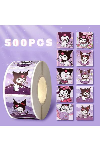 Choice Kuromi A 500 Pcs Sanrio Hello Kitty Cartoon Sticker Cute Cartoon Kuromi My Melody Children's Diary B
