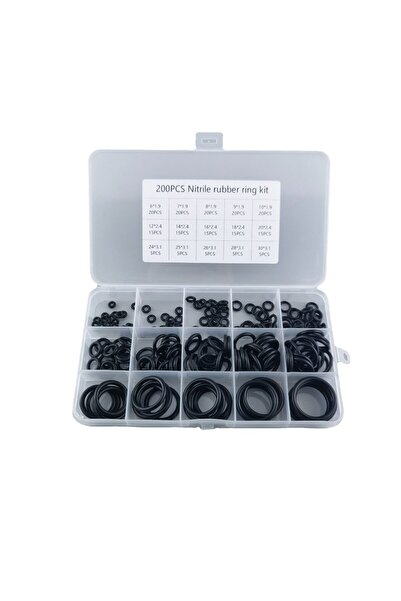 Choice 200Pcs Rubber O-Ring Boxed for Faucet Hose Connector Seal Valve Water Proof Machine Oil Proof Was...