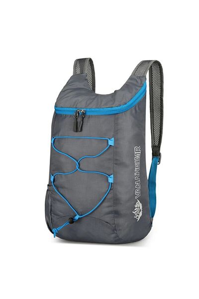 Choice Gray Multifunctional Outdoor Folding Backpack High Density Lightweight Waterproof Nylon Fabric Sport