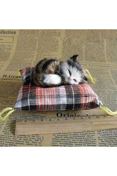Choice Khaki Simulation Cat Toy Ornaments Simulation Animal Flower Cat Cloth Cushion Cat Nap Cat Desktop Do