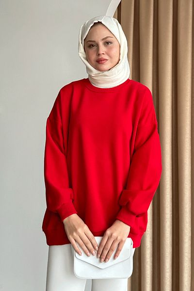 InStyle Raised Basic Red Sweat