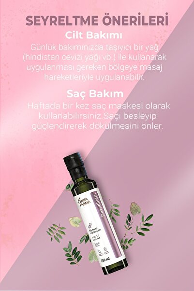 OnkaFarma Onka Farma %100 Saf Devedikeni Yağı - Soğuk Sıkım Devedikeni Yağı - 250 ml